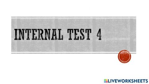 Class 7 Internal Test 4