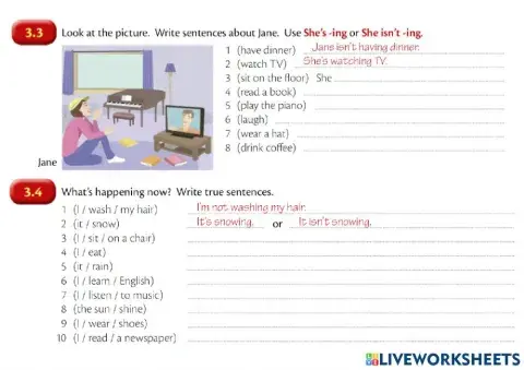 Unit 3 Present continous 2