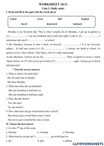 Worksheet 10.11