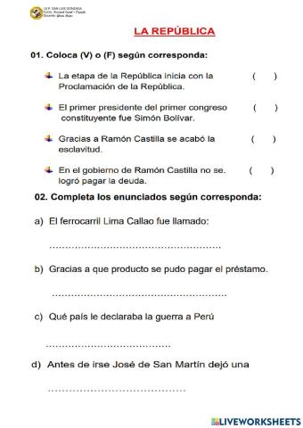 La republica del perú