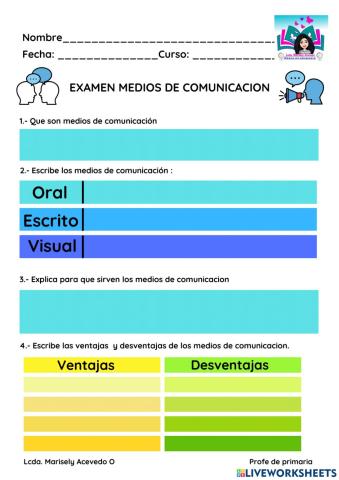 Los medios de comunicación en nuestra comunidad