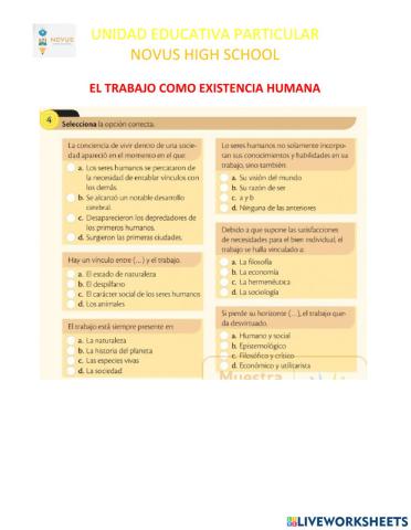 Trabajo como existencia humana