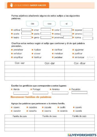 LO ESENCIAL Vocabulario 16
