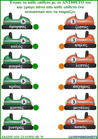 Αντιθετα επιθετα