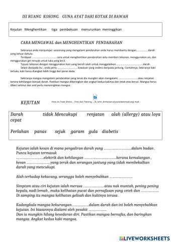 PERTOLONGAN CEMAS PATAH TULANG , PENDARAHAN dan KEJUTAN