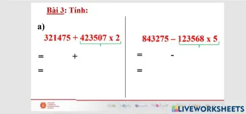 Tuần 10 - toán - thứ 5 - bài 3