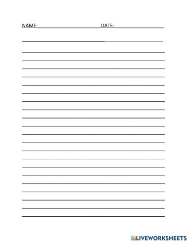 Writing Page - Blank