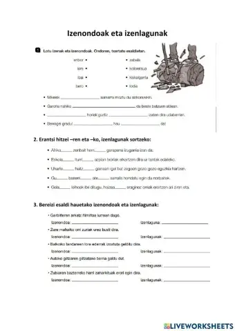 Izenlagunak eta izenondoak III