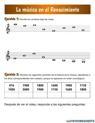La música en el Renacimiento
