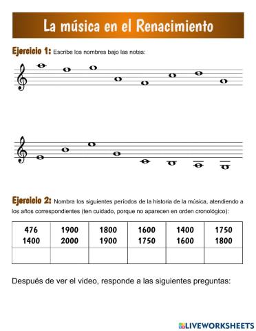 La música en el Renacimiento