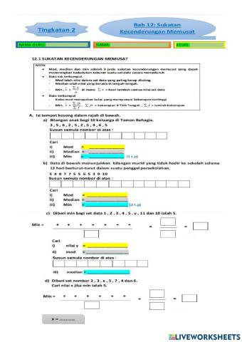 T2b12sukatan kecenderungan memusat