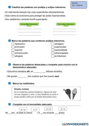 Repaso lengua unidad 2