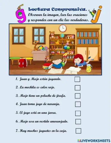 Lectura con las letras g-j