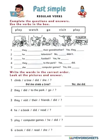 Past Simple Regular Verbs - Questions and short answers