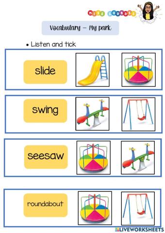 Vocabulary - my park
