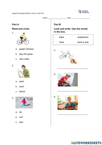 Unit test 2 grade 3