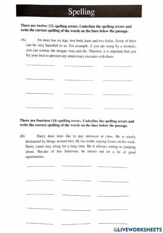 Spelling Errors