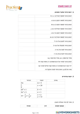 דך הכנה למבחן נובמבר ז אילון