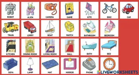 Vocabulary - Toys & House