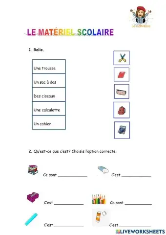 Le matériel scolaire