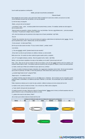 Cuento: Mámá de qué color son los besos