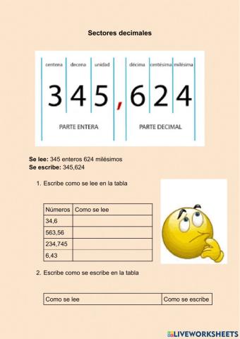 Sectores decimales