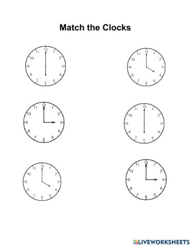 Match the Clocks Hour
