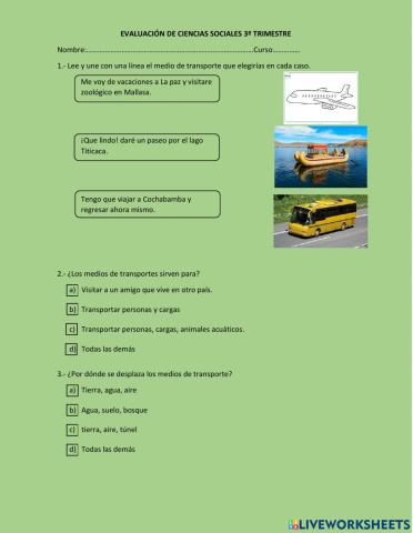 Evaluación 3er trimestre