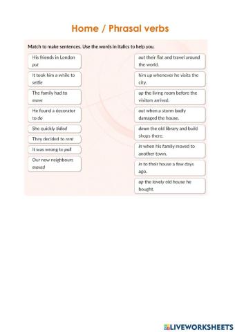 Optimise B1 unit 2 phrasals