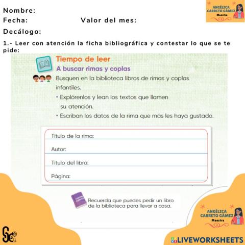 Ficha bibliográfica 2°