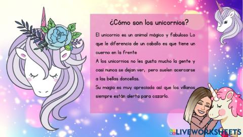 Comprensión lectora: los unicornios