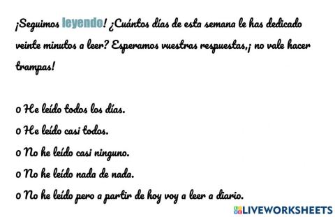 Valoramos nuestra lectura