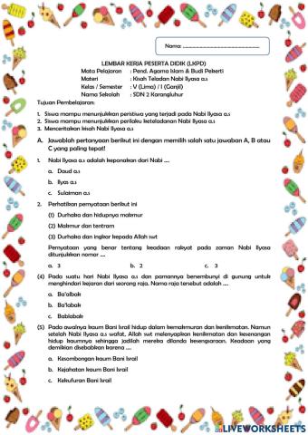 Kisah Nabi Ilyasa a.s