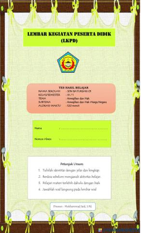 Kewajiban dan Hak Warga Negara