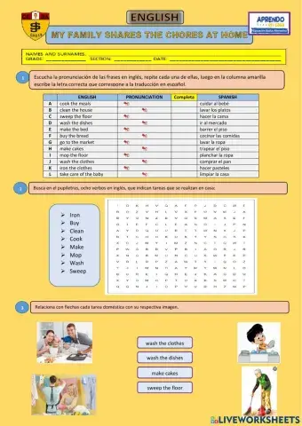 My family chores at home