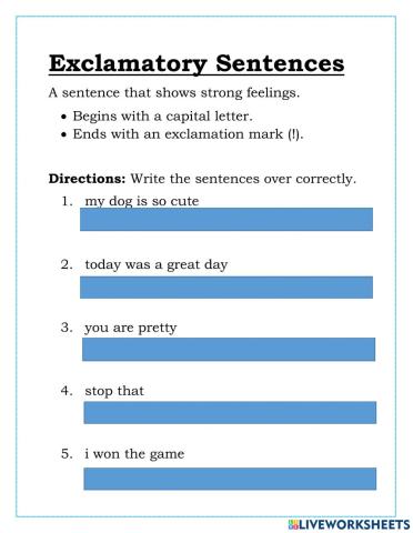 Exclamatory Sentences