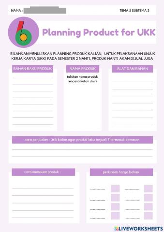 Formulir rencana wirausaha