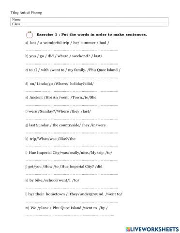 What did you do last summer?