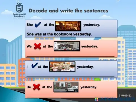 City places - Complete the sentences