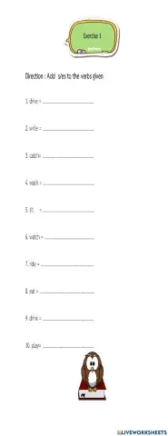 Direction : Add s -es to the word given.