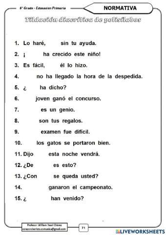 Tildación diacrítica