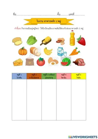 อาหารหลัก 5 หมู่ ป3