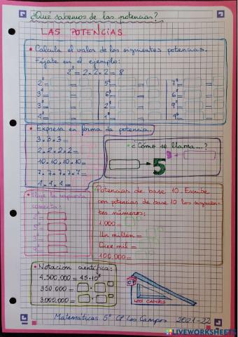 Potencias 5º