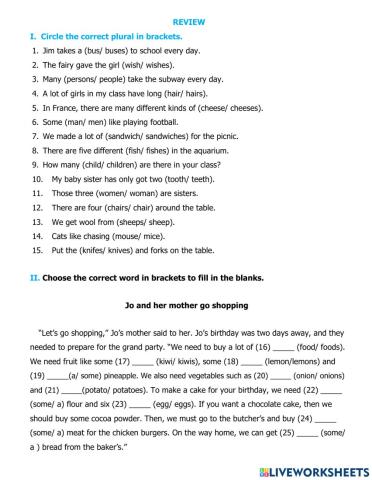 Nouns - Much - Many - A - An - The