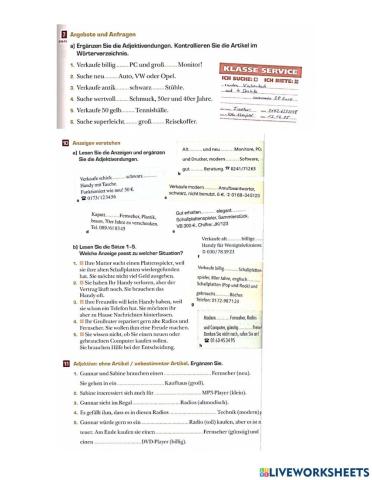 Adjektivendung ohne Artikel