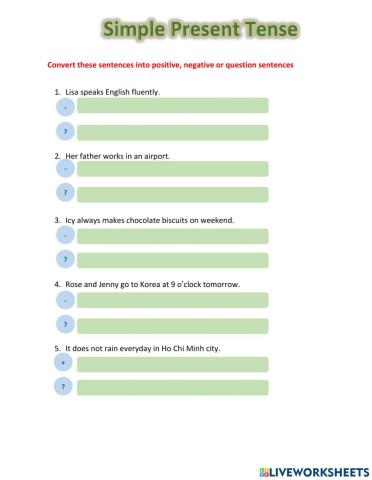 Simple present tense