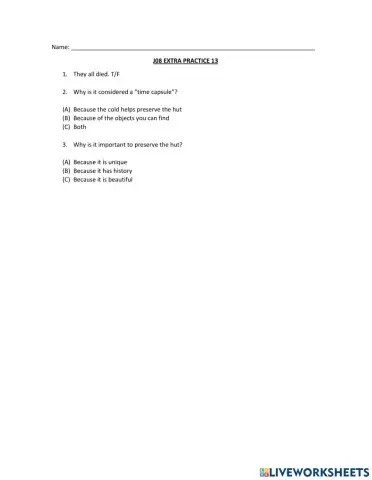 J08 Extra Practise 13