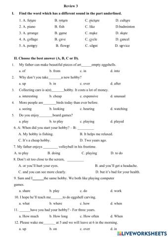 English 7 Review unit 1,2,3 (4)