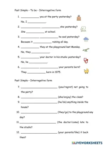 Simple Past - Interrogative