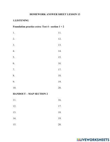 HW sheet IF29 lesson 13